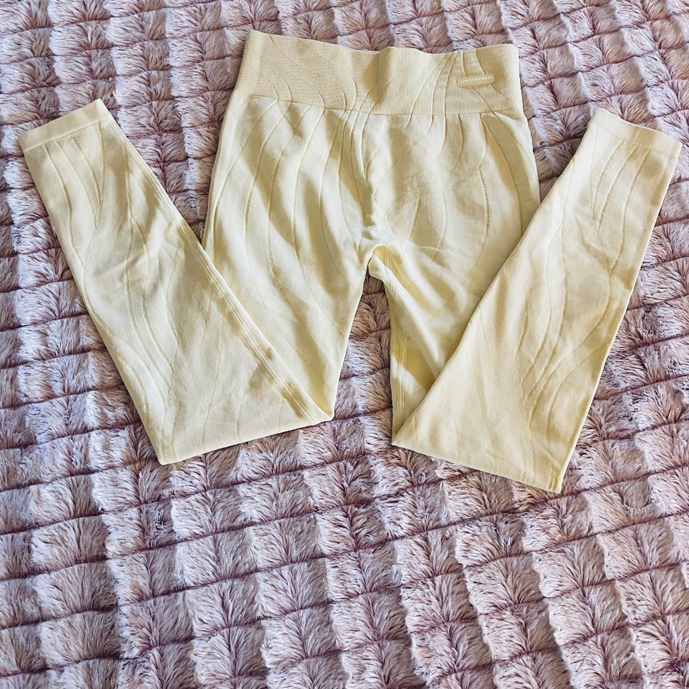 PrettyLittleThing Ribbed Yellow Activewear Set – Size Medium – NWT - Picture 6 of 9